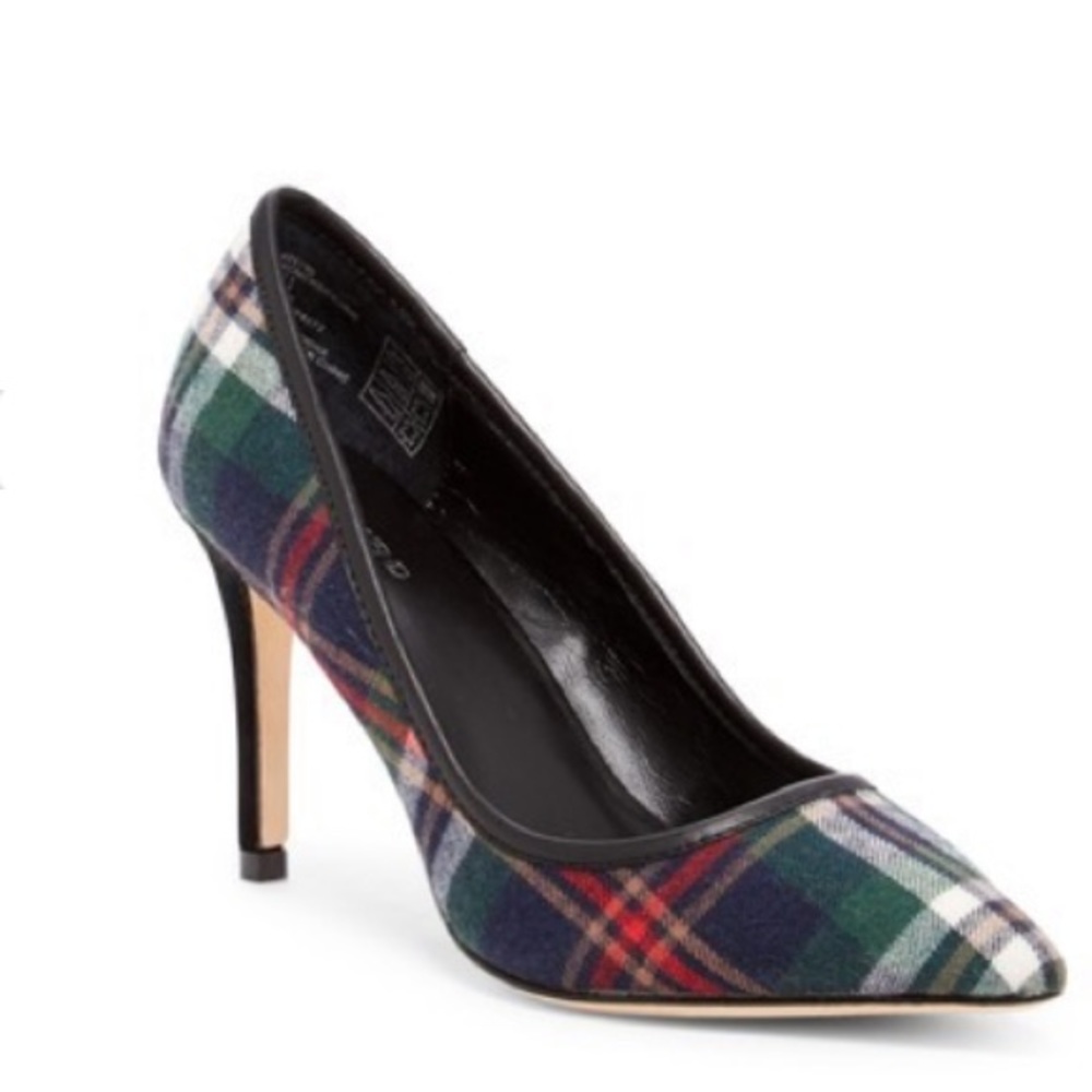 New! Lands End Green Plaid Pump